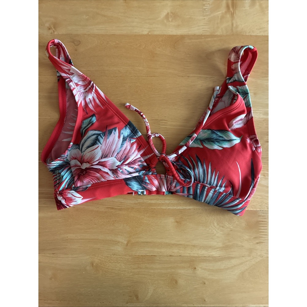 Kona Sol XS Bikini Top Floral Coral